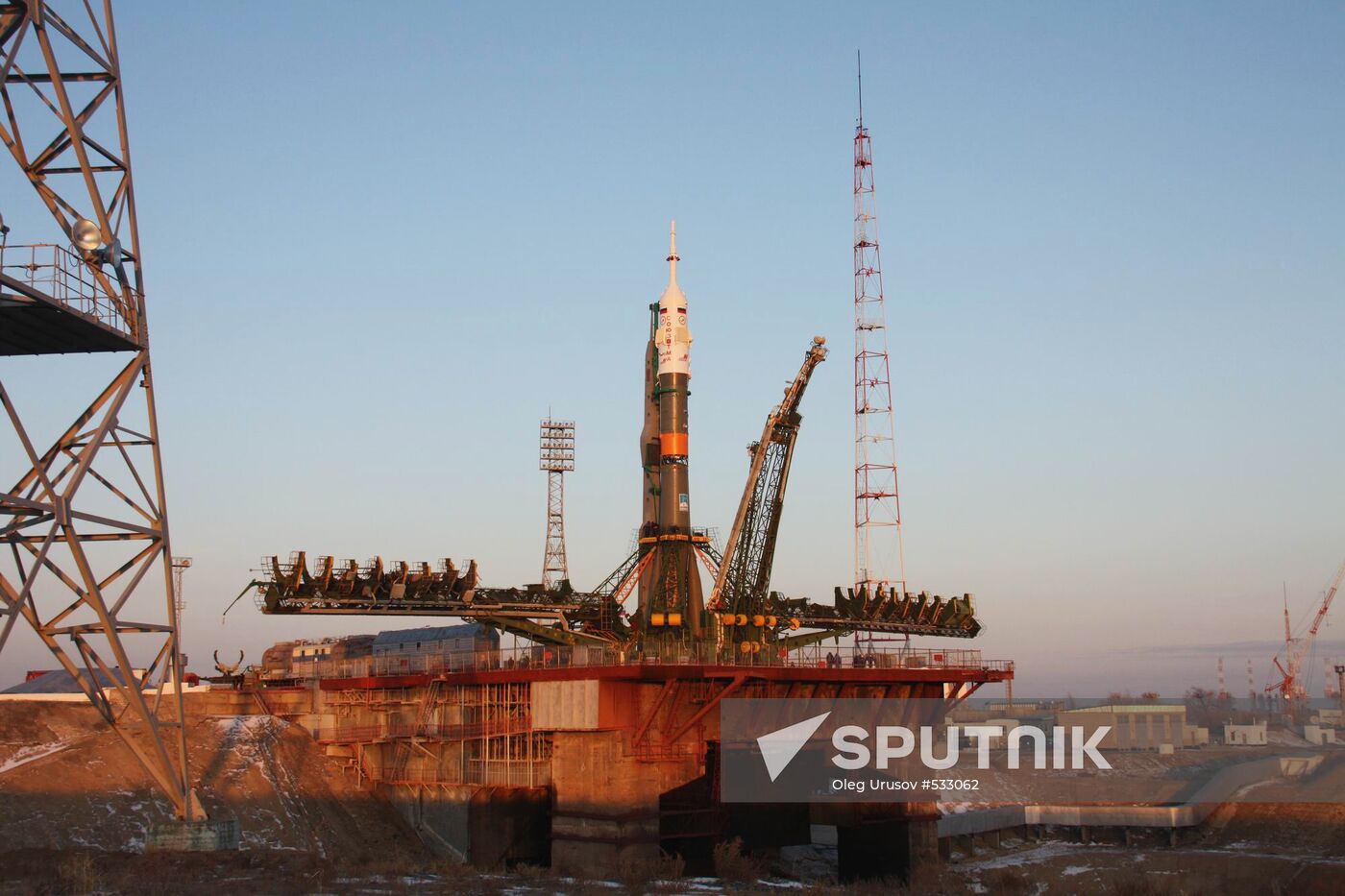 Soyuz TMA-17 spacecraft prepared for launch