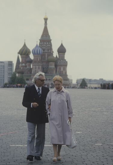 Sergei Bondarchuk with wife Irina