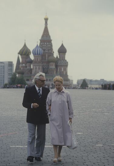 Sergei Bondarchuk with wife Irina