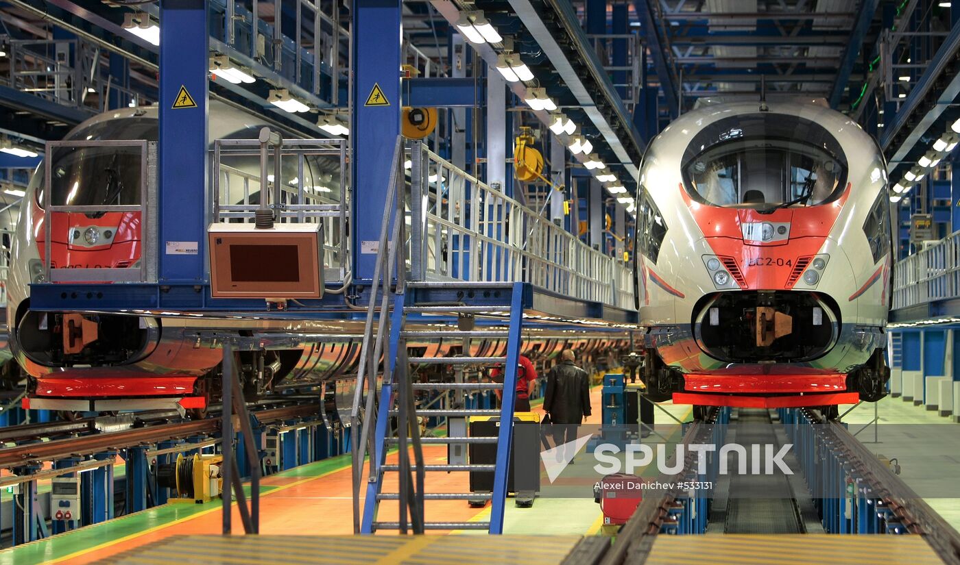 Sapsan bullet train repair shed
