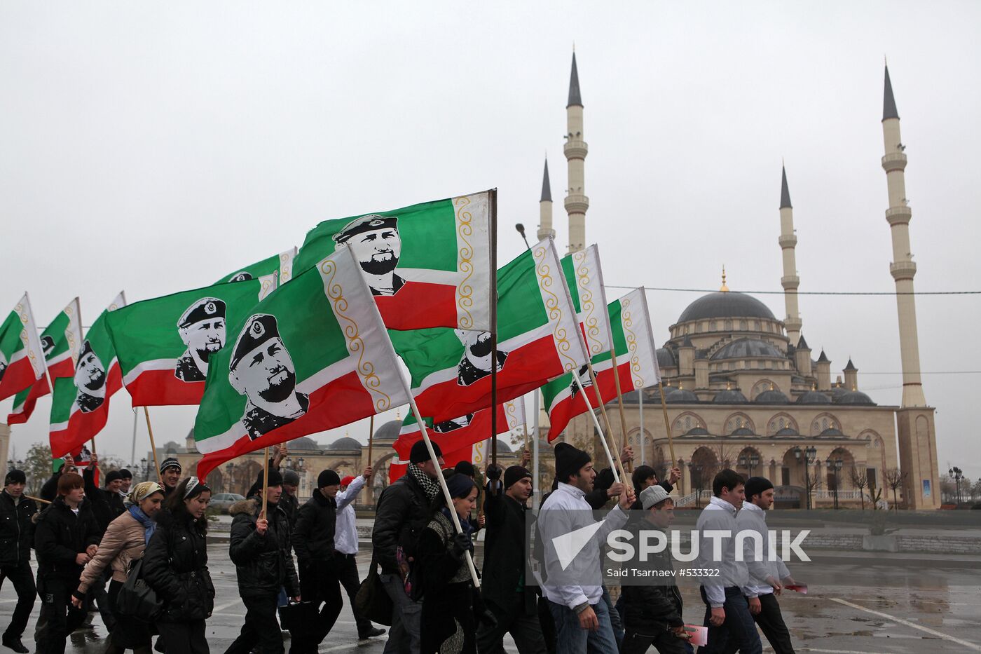 Members of Ramzan patriotic club in Grozny