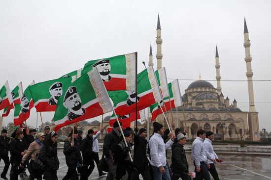 Members of Ramzan patriotic club in Grozny
