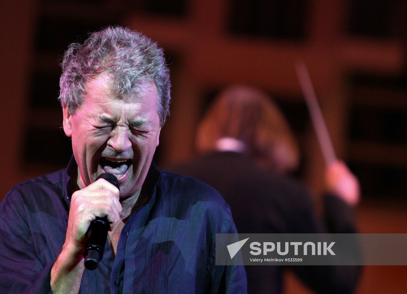 Deep Purple lead singer Ian Gillan performs live in Moscow
