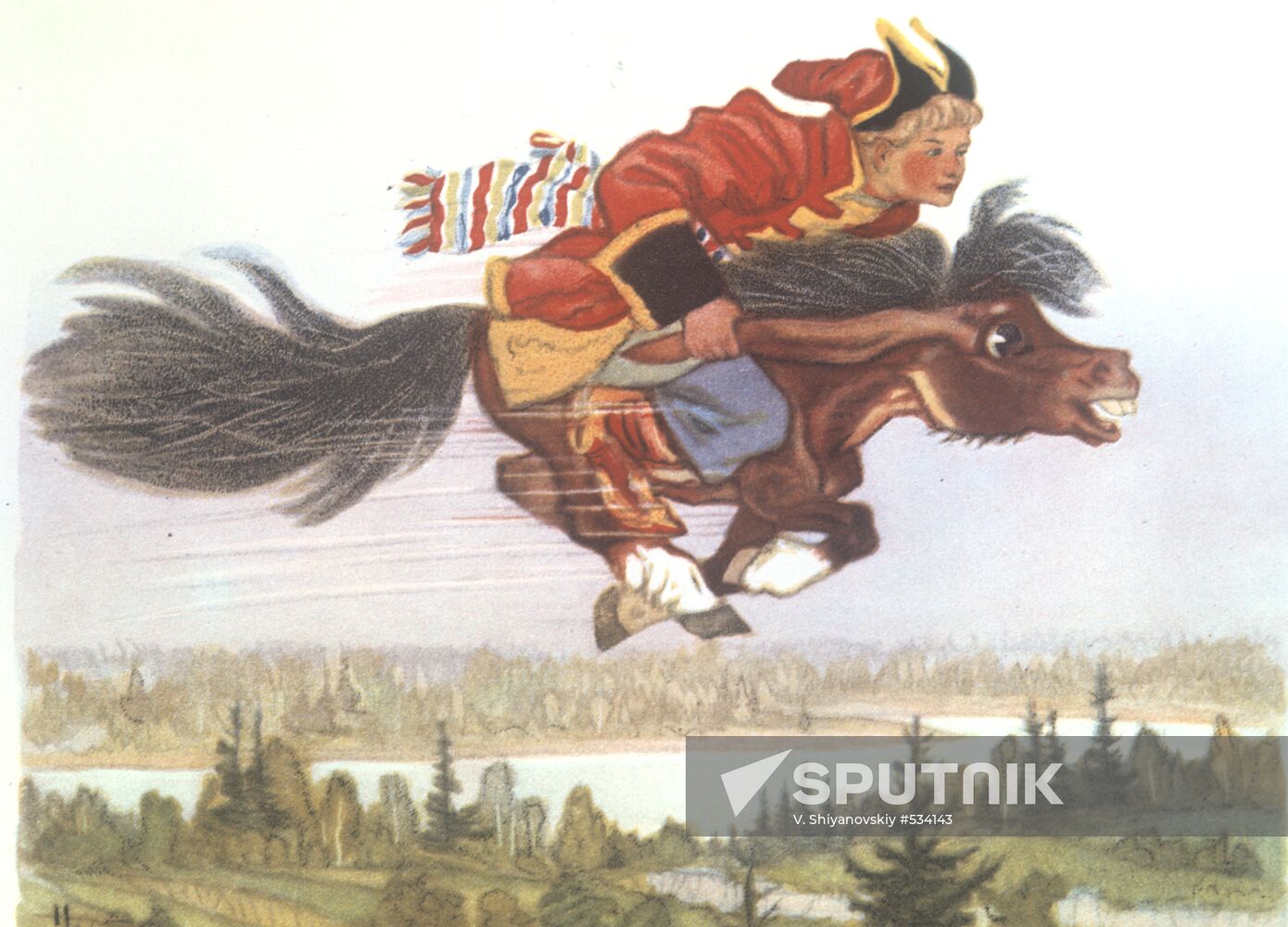 Illustration for "The Humpbacked Horse" fairy tale