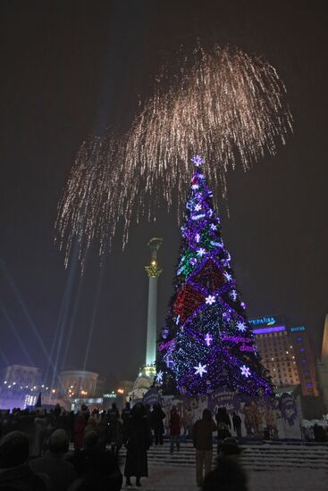 Ukraine's New Year tree number one inaugurated in Kiev