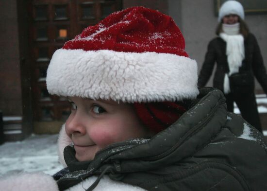 Santa parade in Kiev