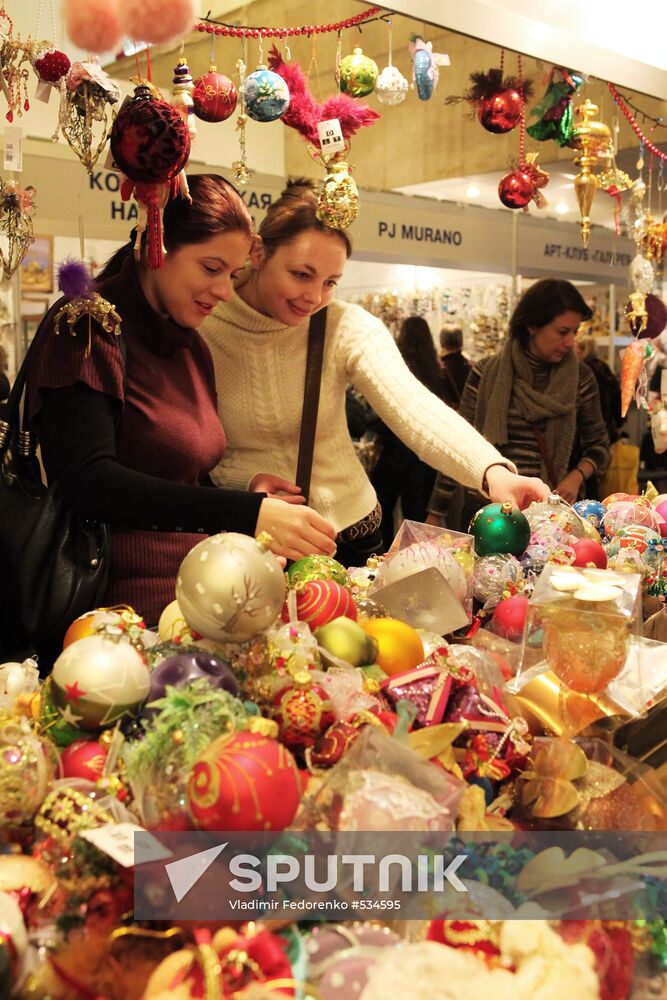 Eighth Christmas Fair at Central House of Artist in Moscow