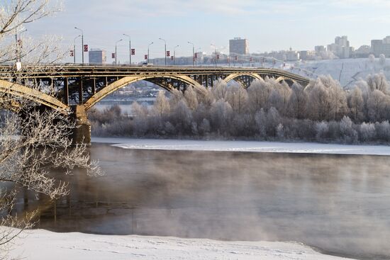 Subzero temperatures in Nizhny Novgorod