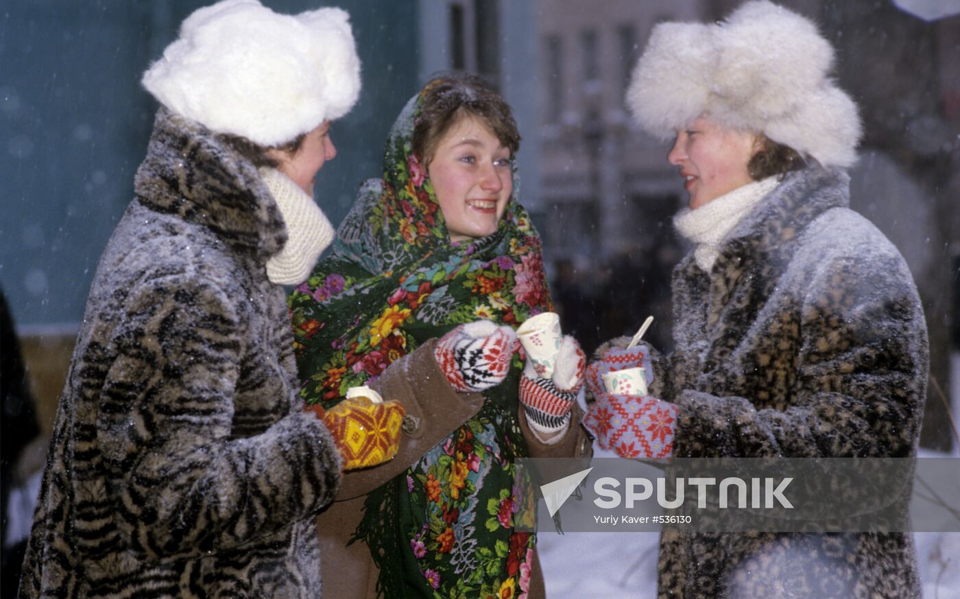 Girls eating ice-cream