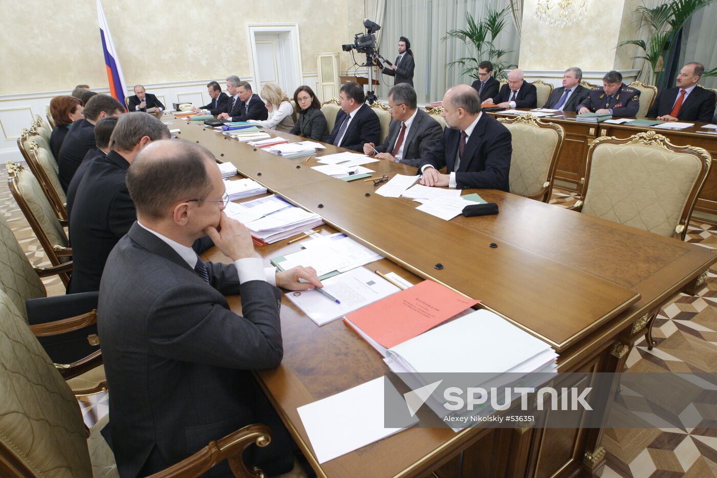 Vladimir Putin holds the Russian Government Presidium meeting