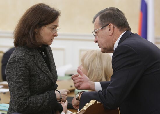 Viktor Zubkov and Elvira Nabiullina