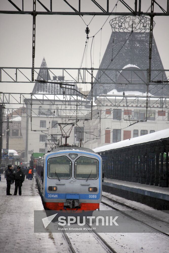 The platform of the Yaroslavsky railroad terminal