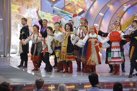 Shooting of "Goluboi Ogonyok" (The Blue Light) TV show