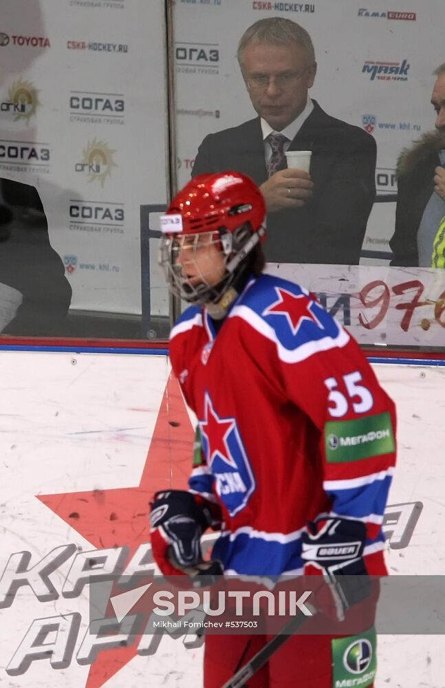 Kontinental Hockey League, CSKA (Moscow) 2-1 Spartak (Moscow)