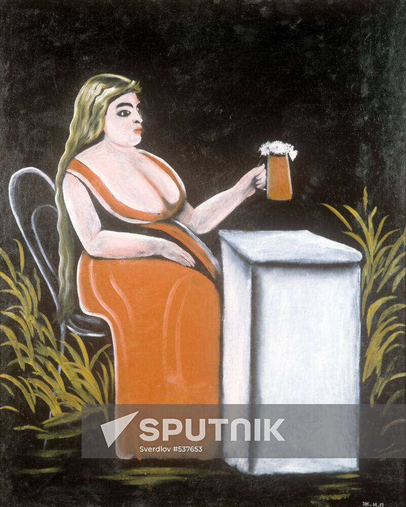 Niko Pirosmani's Woman with a Mug of Beer
