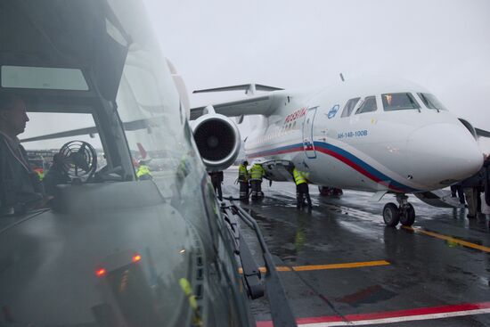 First passenger flight of An-148 jet aircraft