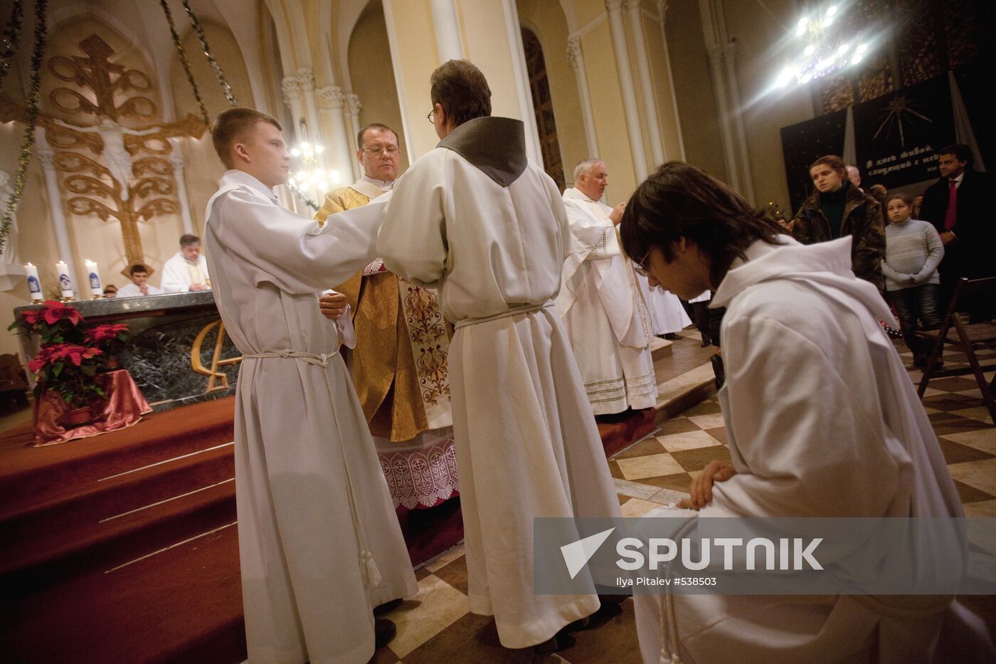 Night service at the Roman-Catholic Cathedral