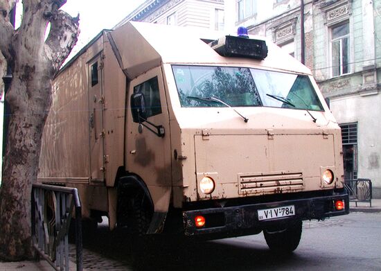 Armored car of National Bank of Georgia