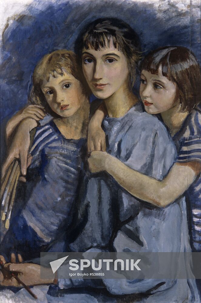 Zinaida Serebryakova's Self-Portrait with Daughters