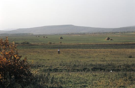 Steppe in Primorsky Krai
