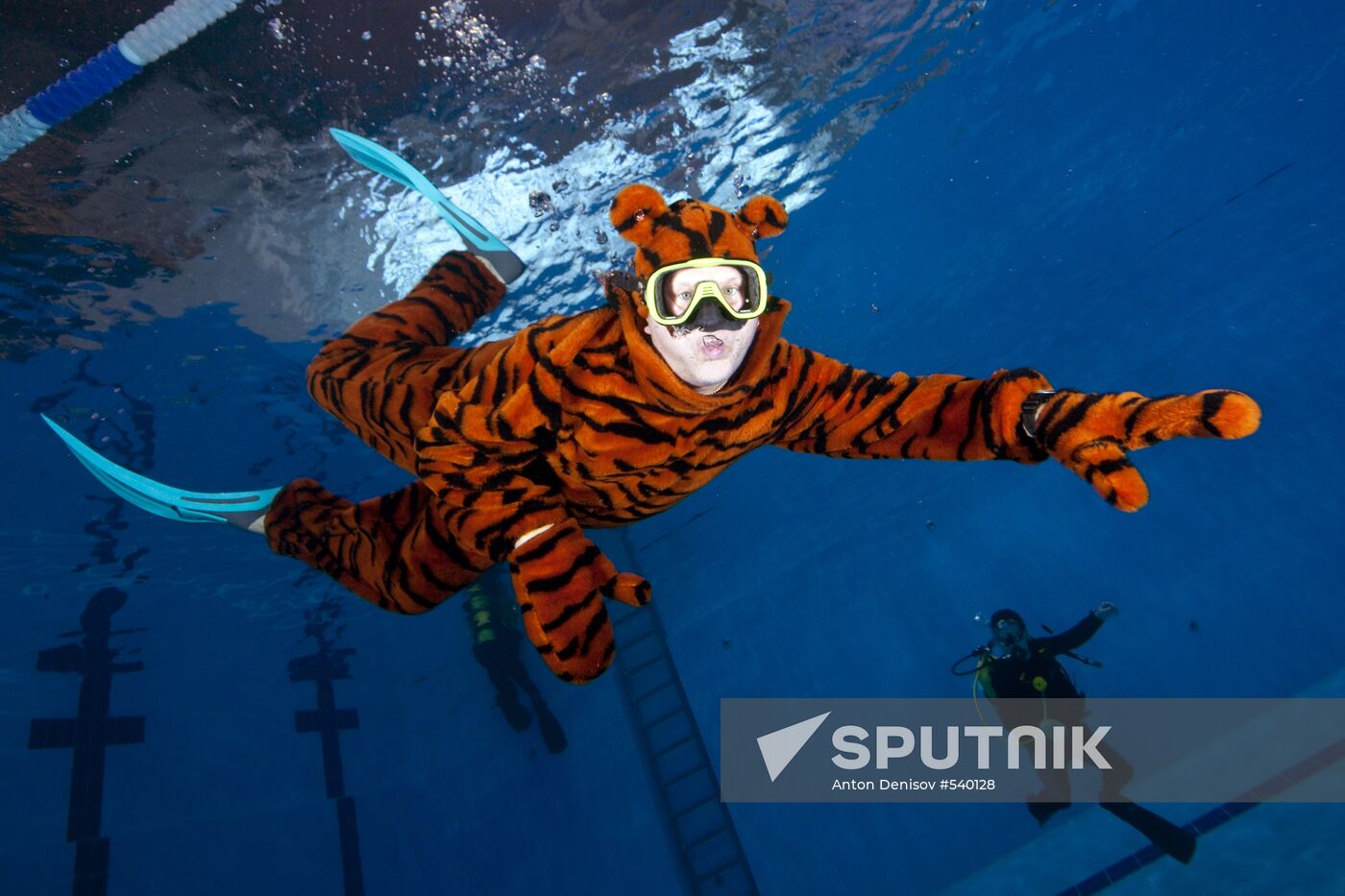 Western Bridge club see New Year in underwater