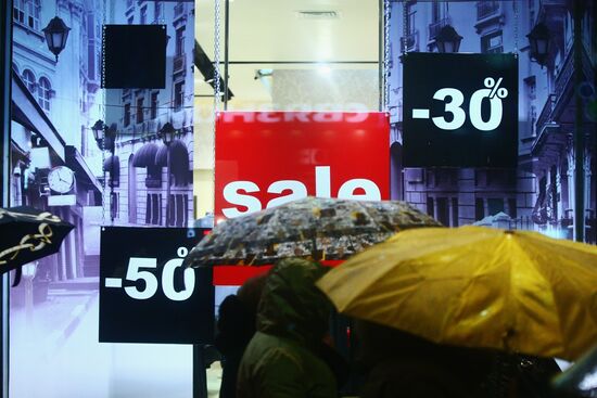 Shop windows on New Year's Eve