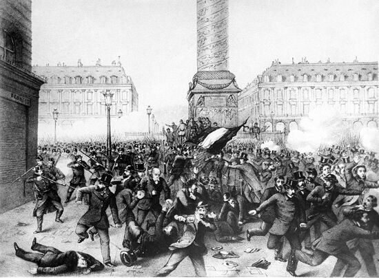 "The Dispersal of Counter-Revolution Rally at Place Vendôme"