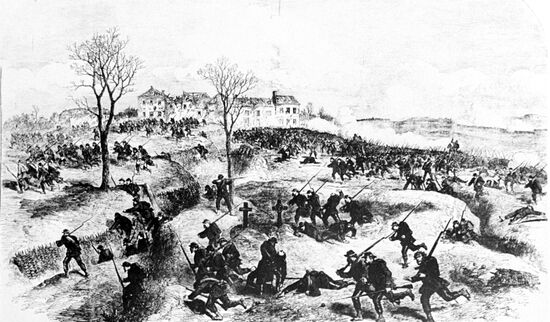 "The Battle at Plateau Chatillon and Retreat of Commune's Troops