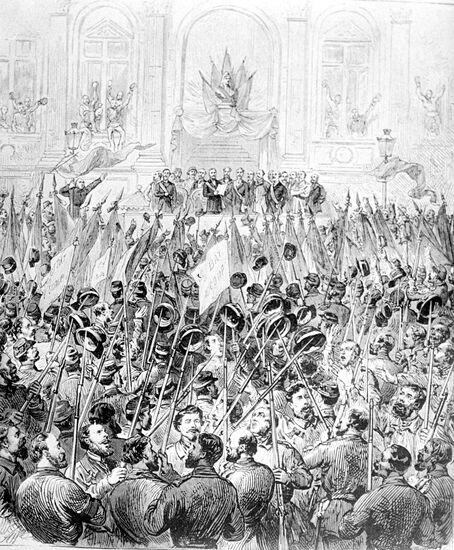 "March 18. The Central Committee in Power" engraving