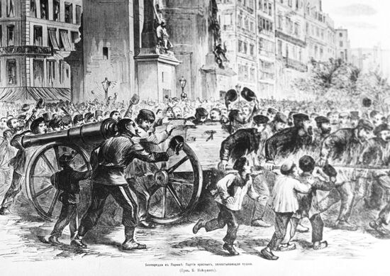 "National Guards capture cannons" print