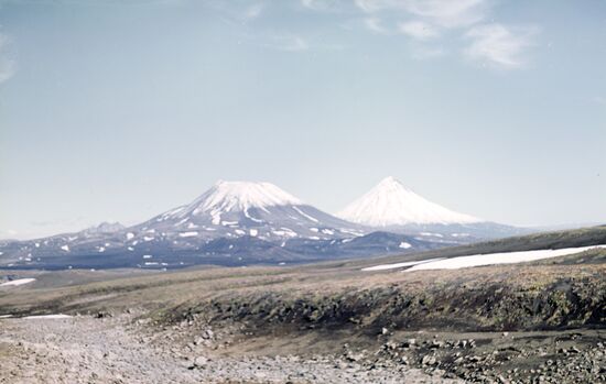 The Krasheninnikov and Kornotskaya Sopka volcanoes