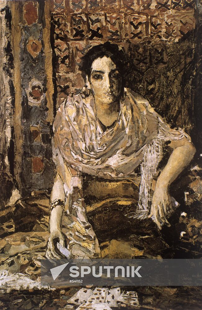 Reproduction of "Fortune-Teller" painting by Mikhail Vrubel