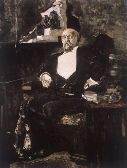 Reproduction of "Portrait of S. Mamontov" by Mikhail Vrubel
