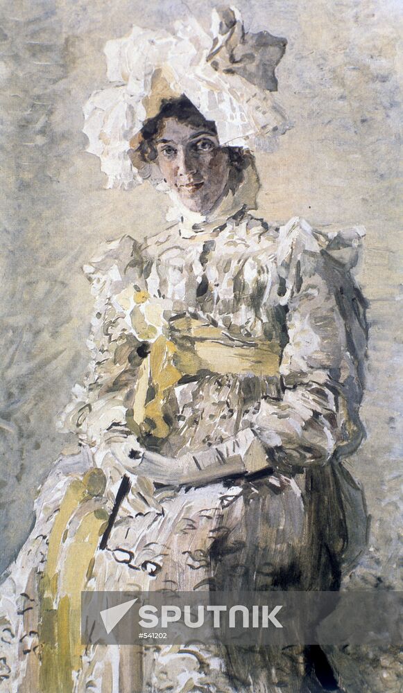 "Portrait of Nadezhda Zabela-Vrubel in an Empire Dress"