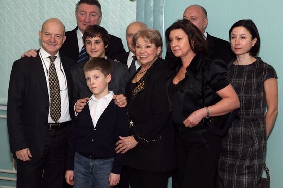 Larisa Latynina and her family