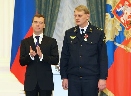 Dmitry Medvedev presents state awards at the Kremlin