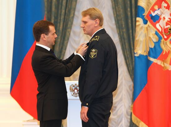 Dmitry Medvedev presents state awards at the Kremlin