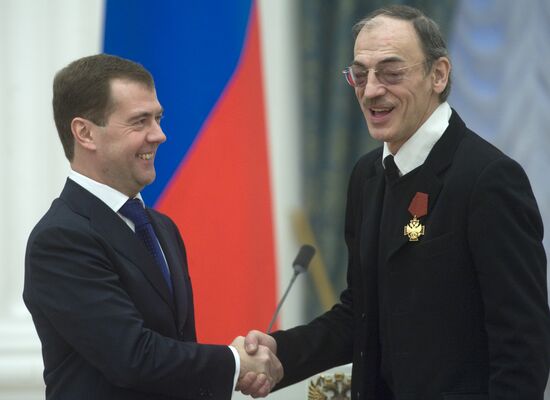 Dmitry Medvedev presents state awards at the Kremlin