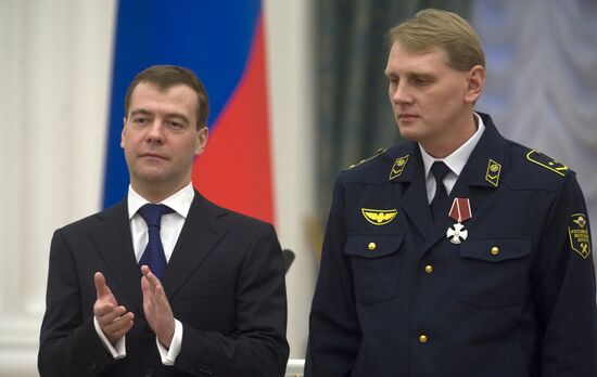 Dmitry Medvedev presents state awards at the Kremlin