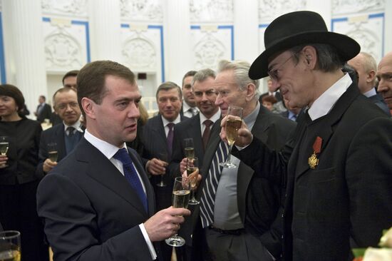 Dmitry Medvedev presents state awards at the Kremlin