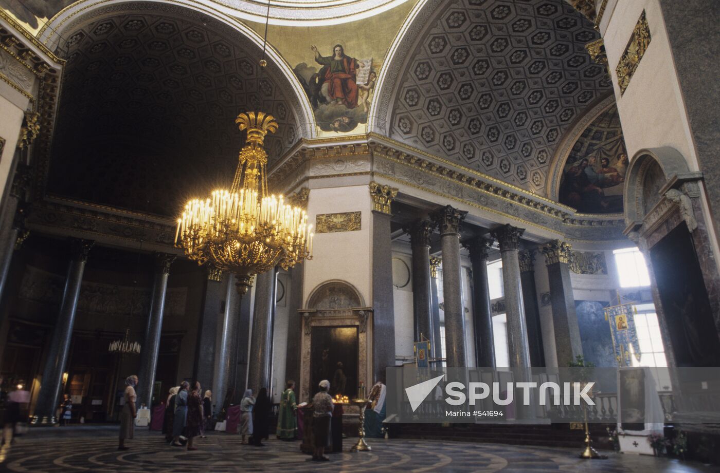 On a service in the Kazan Cathedral