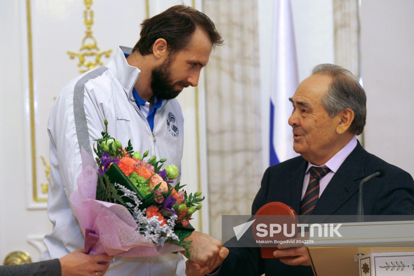 Mintimer Shaimiev meeting with Zenit Kazan's players