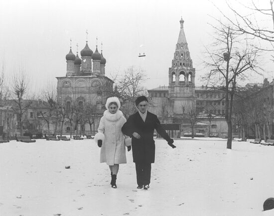 Actors Zinovy Gerdt and Alla Larionova