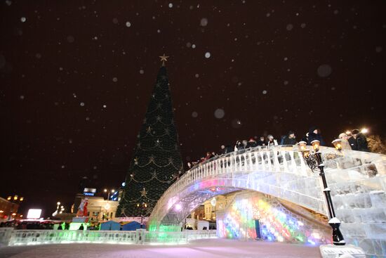 Ice town in Yekaterinburg