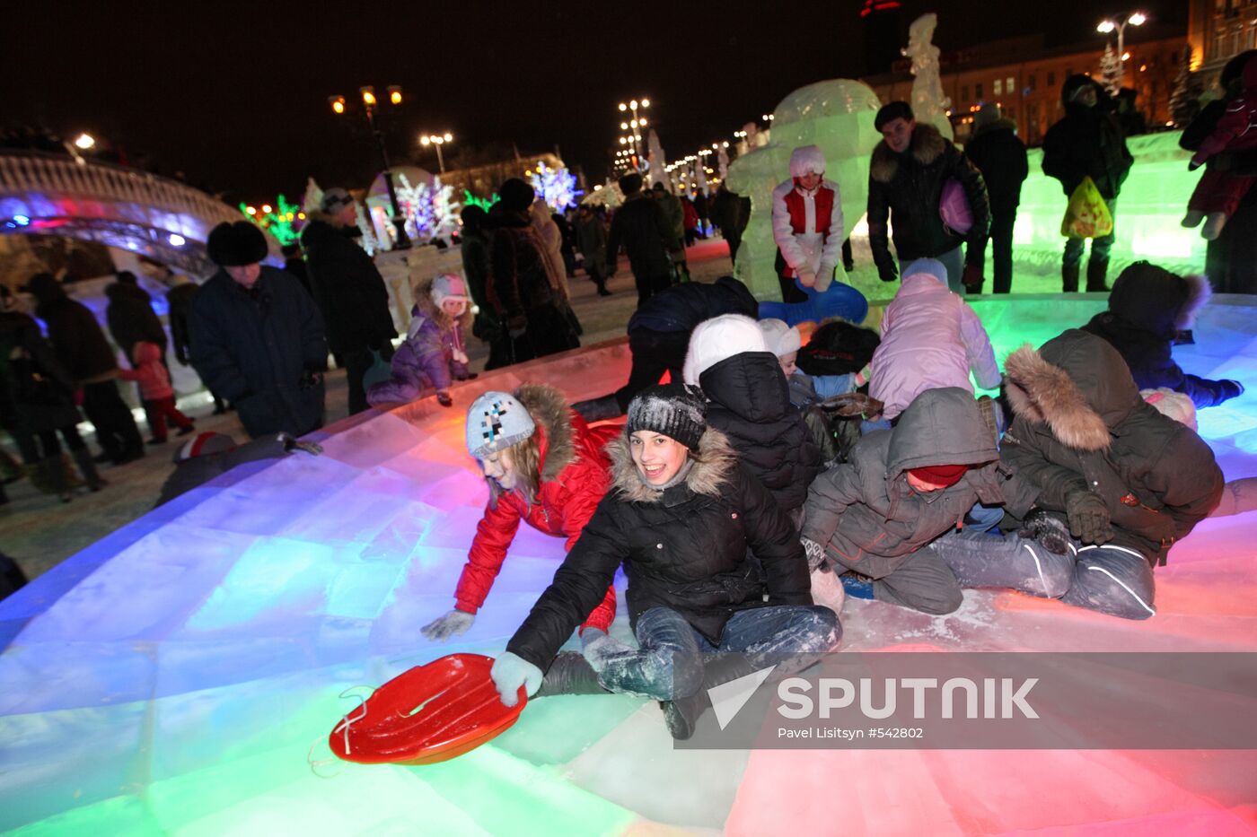 Ice town in Yekaterinburg