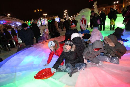 Ice town in Yekaterinburg