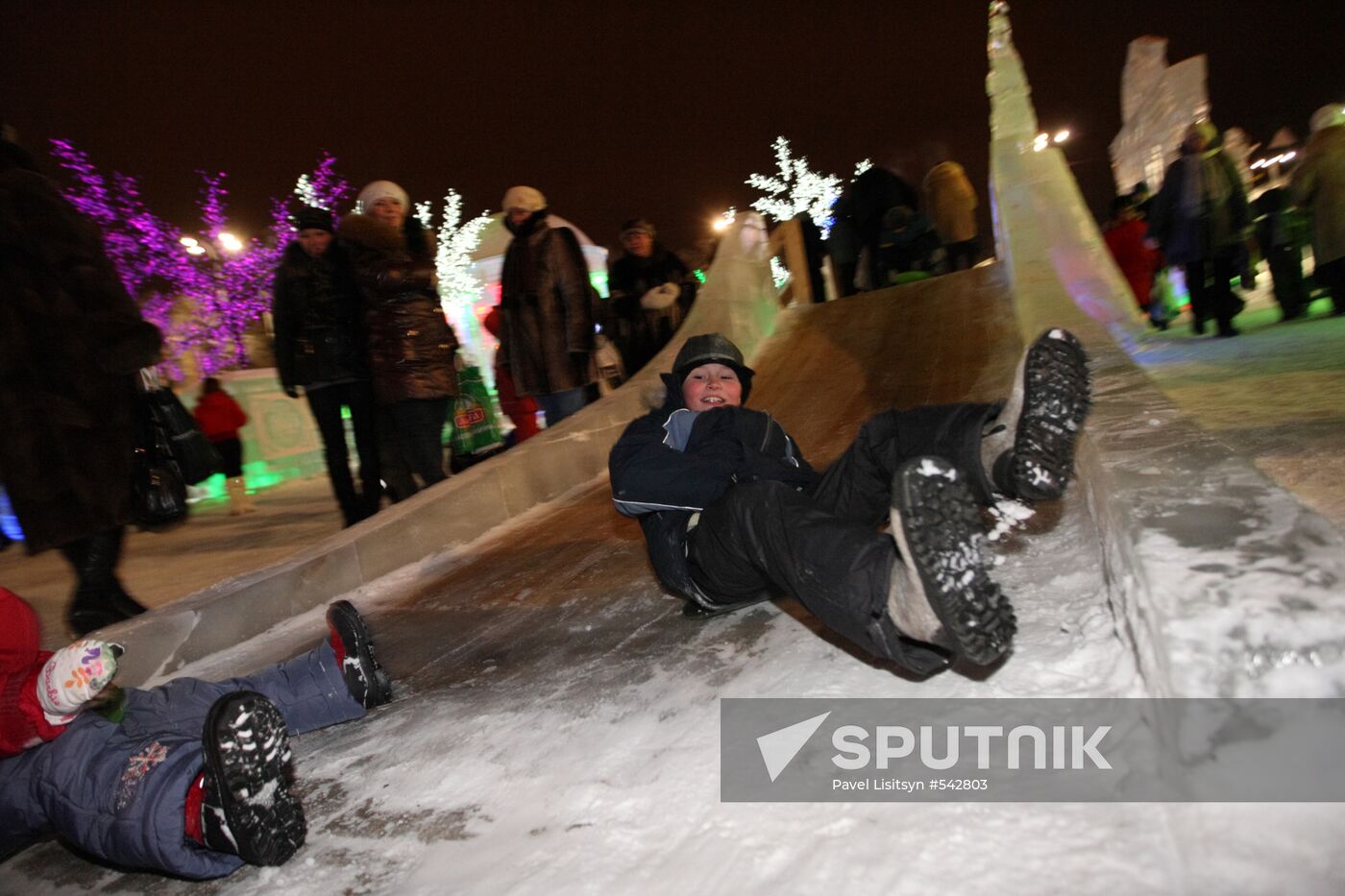 Ice town in Yekaterinburg