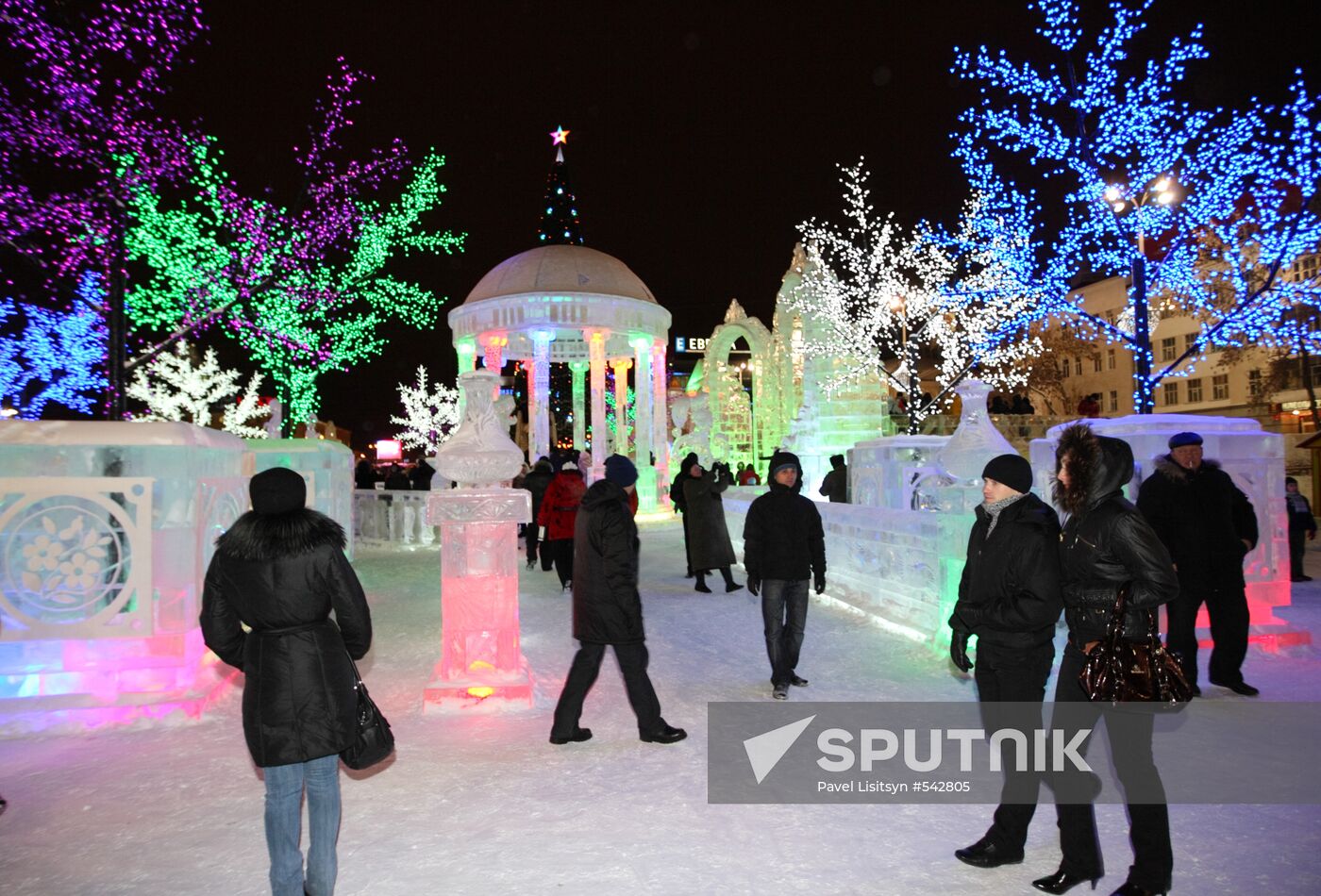 Ice town in Yekaterinburg