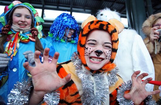 Welcome ceremony for Russia's number one Father Frost