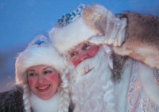 March on occasion of Father Frost's arrival in St. Petersburg